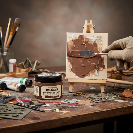 Stamperia ART stories Misty Paint Choco 150ml βαζάκι