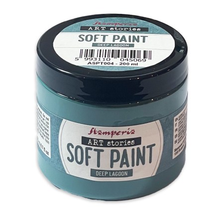 Stamperia Art Stories Soft Paint Deep Lagoon 200 ml - Δοχείο με ματ χρώμα