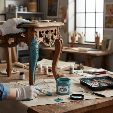 Stamperia Art Stories Soft Paint Deep Lagoon 200 ml - Δοχείο με ματ χρώμα