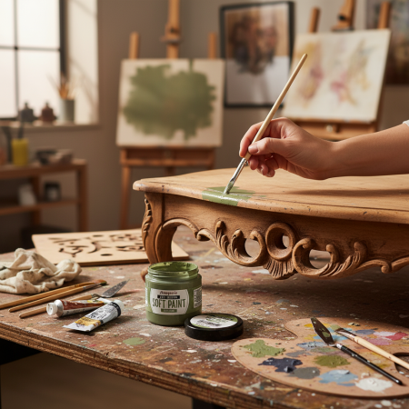 Δοχείο Stamperia Art Stories Soft Paint σε απόχρωση Oxide Moss 200 ml με πράσινο ματ φινίρισμα