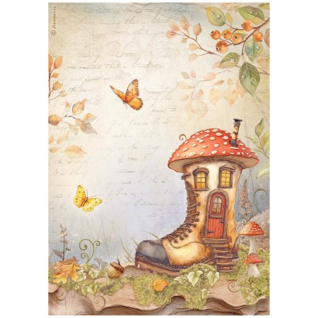 Stamperia Whispering Woods A4 Rice Paper - Boot House