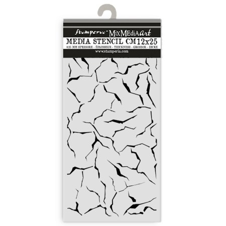 Mix Media Stencil Golden Harmony Crackle 25x12cm - Stamperia