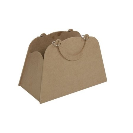 Τσάντα MDF 41x26x25cm για decoupage, mixed media και χειροποίητα κουτιά αποθήκευσης.