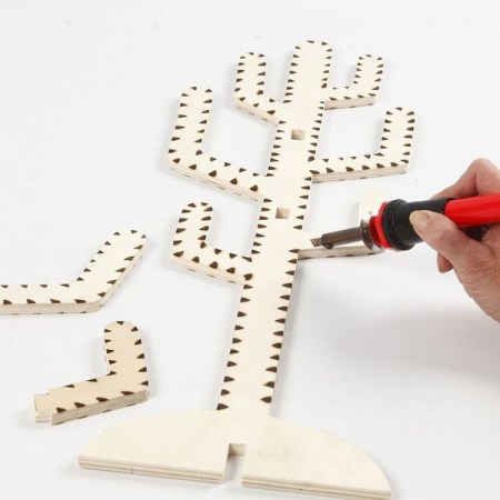 Ξύλινος Διακοσμητικός Κάκτος διάστασης 38x12cm πάχους 8mm