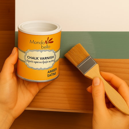 Βερνίκι Νερού Amber Satine 375ml για Χρώμα Κιμωλίας 