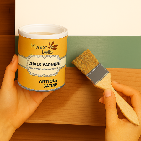 Βερνίκι Νερού Amber Satine 375ml για Χρώμα Κιμωλίας 