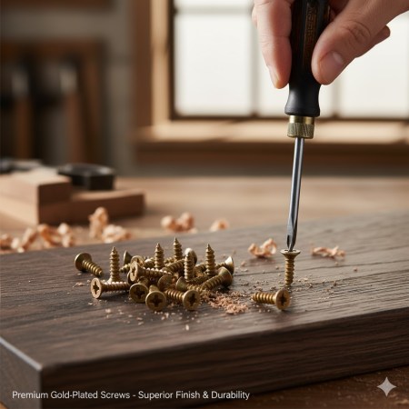 Βίδες Χρυσές 8mm – 80 τεμ. για Χειροτεχνίες & Κατασκευές