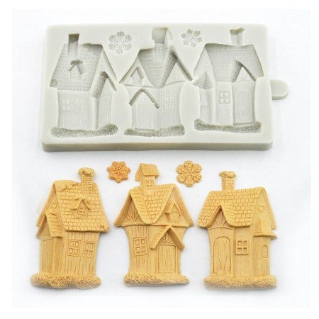 Καλούπι σιλικόνης Σπιτάκια 200x125mm