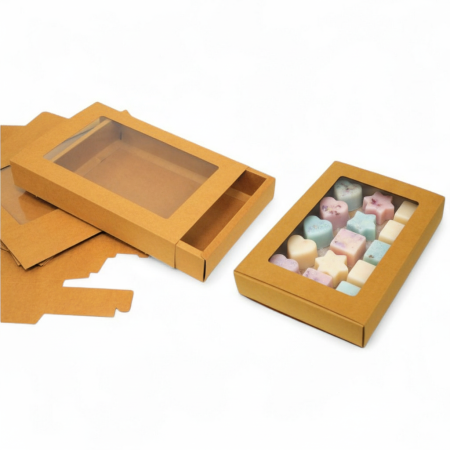 Χάρτινο κουτί συρταρωτό  με παράθυρο – μεγάλο 25x16x6cm