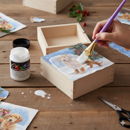 Χαρτοπετσέτα για decoupage με χιονάνθρωπο στη φύση (1 τεμ.).