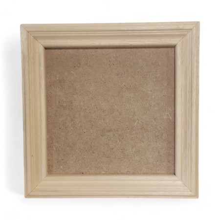 Ξύλινο καδράκι με ανάγλυφο πηχάκι 190x190mm για decoupage, mixed media και DIY χειροτεχνίες.