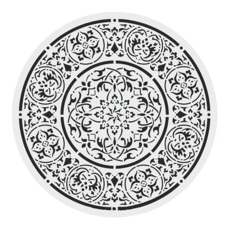 Stencil κύκλος με σχέδια 30x30cm 
