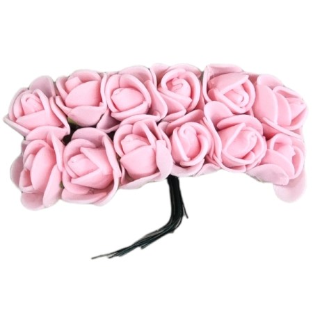 Τριανταφυλλάκια Foam Σομόν  1.5cm 12 τεμ.