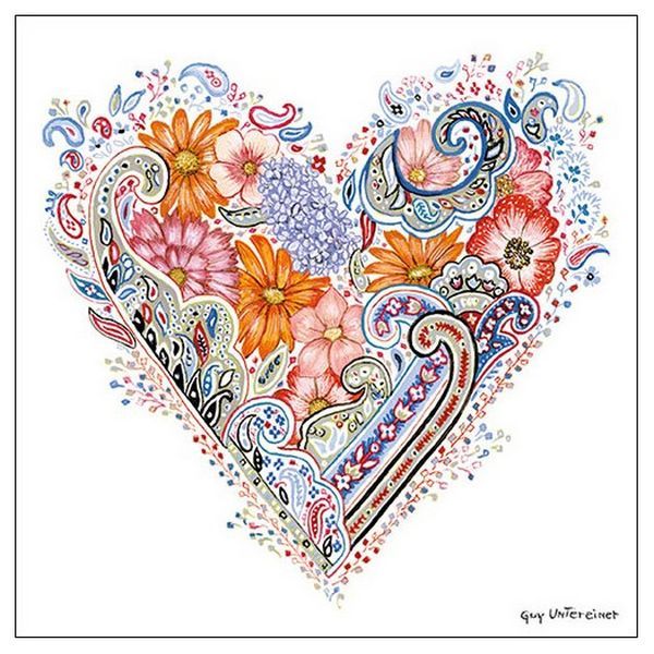 Χαρτοπετσέτα για Decoupage Mandala Καρδιά - 1 τεμ