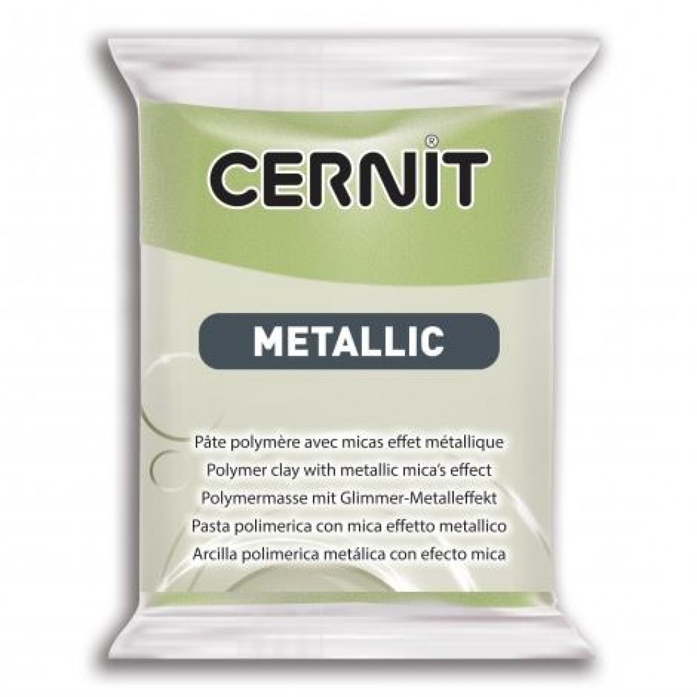 Πολυμέρικος πηλός Cernit Metallic 56gr No.051 Χρώμα Πράσινο Χρυσό
