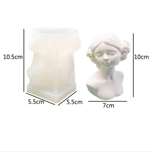 Καλούπι σιλικόνης Προτομή κοπέλας 10x7.5x5.9cm