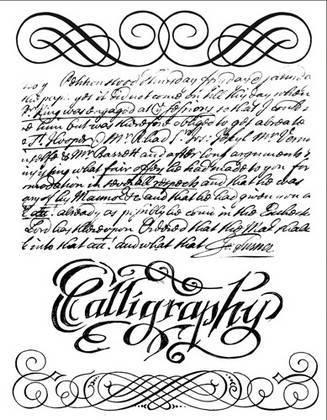 Σφραγίδα 14x18cm Calligraphy - Stamperia