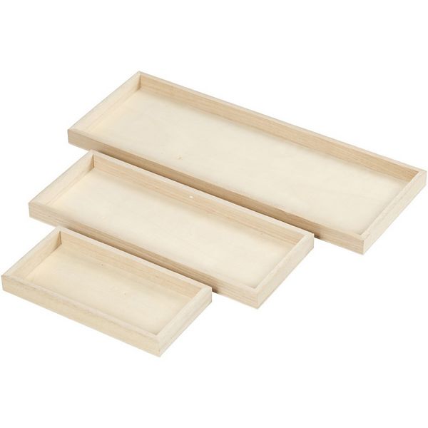 Σετ Δίσκοι παραλληλόγραμοι 40x15cm 30x15cm 20x10cm 3 τεμάχια