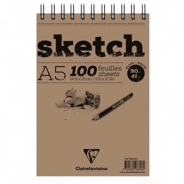 Μπλοκ Σκίτσου Clairefontaine 90gr A5 21x14.8cm 100 Φύλλα