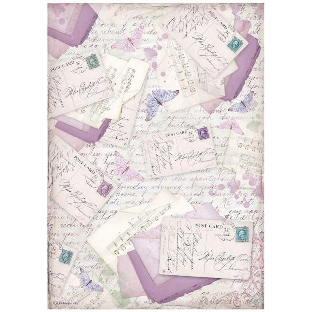 Ριζόχαρτο Provence Letters A4 Stamperia