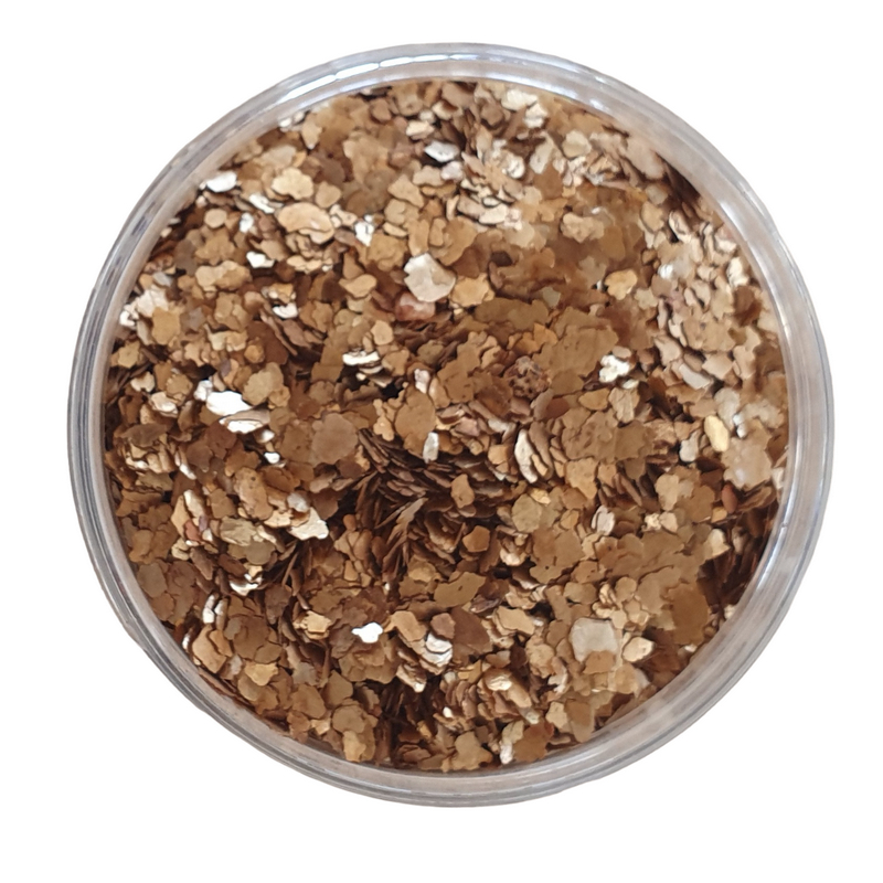 Νιφάδες Glitter οικολογικές 1-5mm Χρυσό 100gr