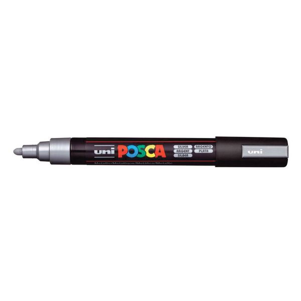 Μαρκαδόρος για όλες τις επιφάνειες Uni Paint POSCA 1.8-2.5mm - Ασημί