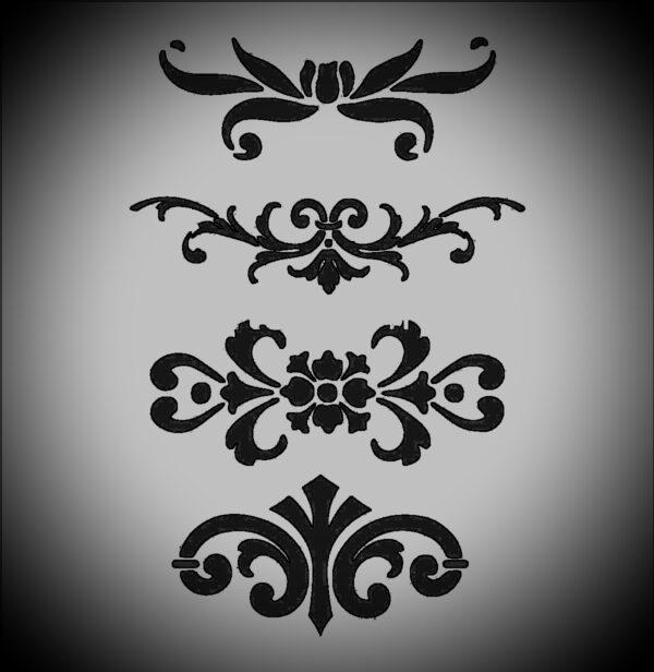 Stencil Baroque Decoration 30x21cm