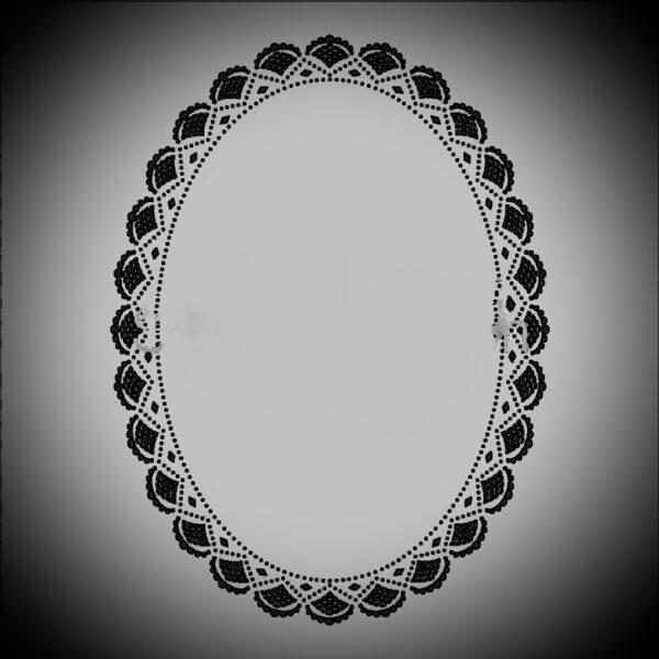 Stencil Vintage Oval Lace 35x25cm