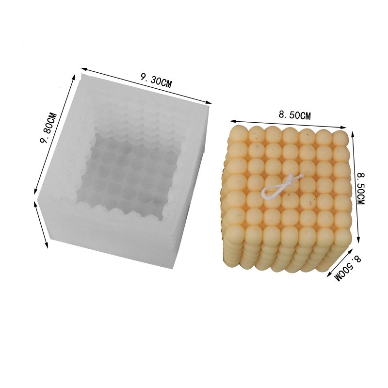 Καλούπι σιλικόνης με κύβο Molecube μικρές μπίλιες 9.3x9.8x9cm