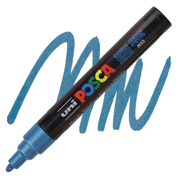 Μαρκαδόρος για όλες τις επιφάνειες Uni Paint POSCA 1.8-2.5mm - Metallic Blue