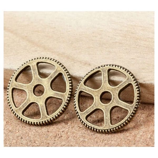 Μεταλλικά γρανάζια antique bronze 20mm Σετ 4 τεμάχιων