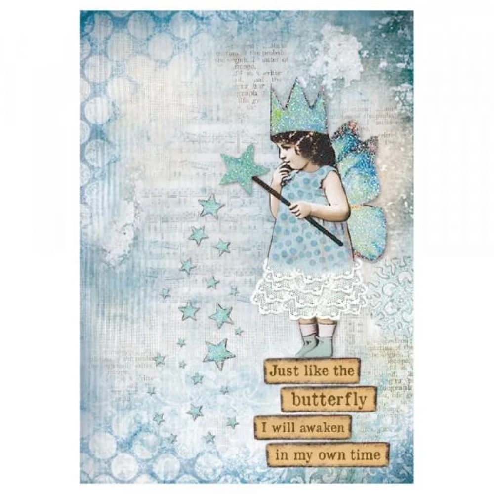 Ριζόχαρτο Little blue Princess A4 Stamperia