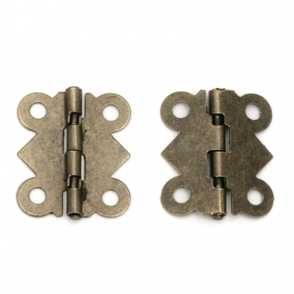 Μεταλλικοί Μεντεσέδες Antique Bronze 20x17mm – Σετ 20 τεμ. | Xeirokamoto