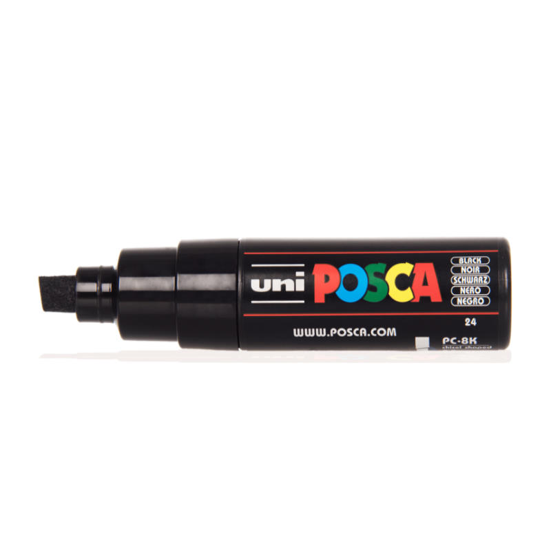 Μαρκαδόρος για όλες τις επιφάνειες Uni Paint POSCA 8mm - Μαύρο