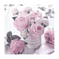 Χαρτοπετσέτα για Decoupage Ροζ Τριαντάφυλλα ανθοδέσμη - 1 τεμ.