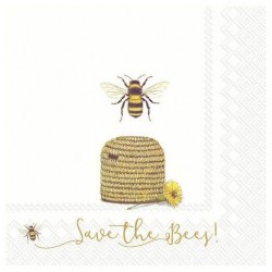 Χαρτοπετσέτα για Decoupage Save the bees - 1 τεμ.