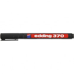 Ανεξίτηλος Μαρκαδόρος Edding 370 - 1mm  - Μαύρο