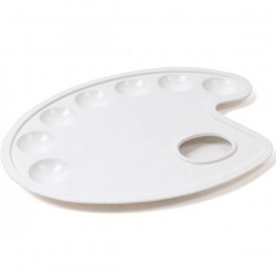 Παλέτα ζωγραφικής οβάλ 7 θέσεων 215x160mm