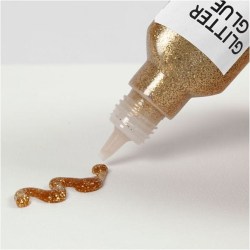 Glitter glue gold 25ml