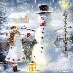 Χαρτοπετσέτα για Decoupage Χριστουγεννιάτικη Χιονάνθρωπος - 1 τεμ.