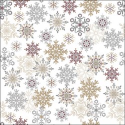 Χαρτοπετσέτα Χριστουγεννιάτικη Snowflakes all over white - 1 τεμ.