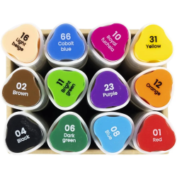Μαρκαδόροι για ζωγραφική Illustration markers  1mm + 8mm  12 τεμάχια 
