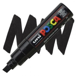 Μαρκαδόρος για όλες τις επιφάνειες Uni Paint POSCA 8mm - Μαύρο