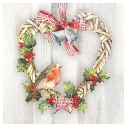 Χαρτοπετσέτα για Decoupage Robin in Heart - 1 τεμ.