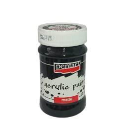 Ακρυλικό Χρώμα Black Pentart 100ml - Ιδανικό για Δημιουργικές Κατασκευές και Ζωγραφική