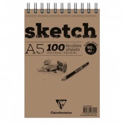 Μπλοκ Σκίτσου Clairefontaine 90gr A5 21x14.8cm 100 Φύλλα