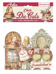 Έτοιμα σχέδια Die cuts Alice through the looking glass Stamperia