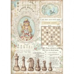 Ριζόχαρτο Αλίκη Σκάκι A4 Stamperia