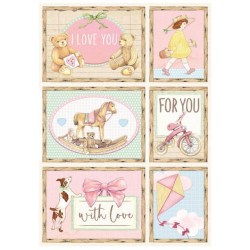 Ριζόχαρτο Daydream cards pink A4 Stamperia
