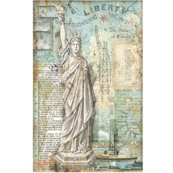 Ριζόχαρτο Sir Vagabond Aviator Statue Of Liberty A4 Stamperia